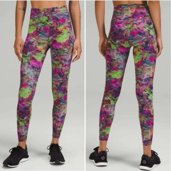 lululemon athletica Pants - Lululemon Wunder Train High Rise Tight; Size 2 In Vivid Floral Tone Multi